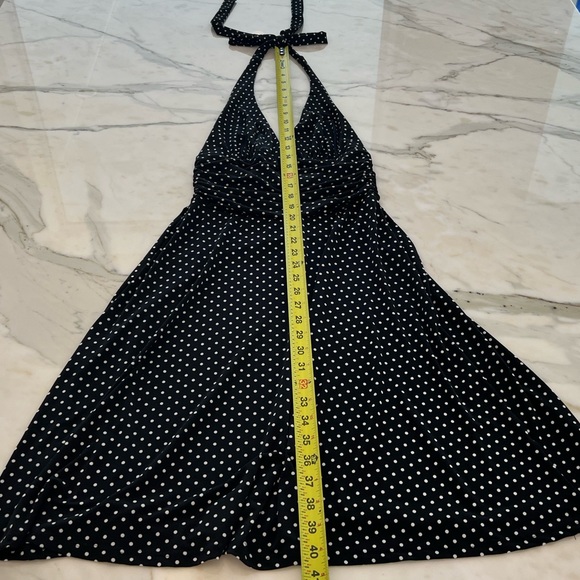 FOREVER 21 BLACK WHITE POLKA DOT HALTER DRESS SIZE SMALL - Picture 14 of 17